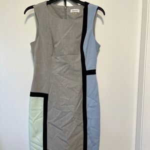 Colorblock Calvin Klein Sleeveless Midi Dress